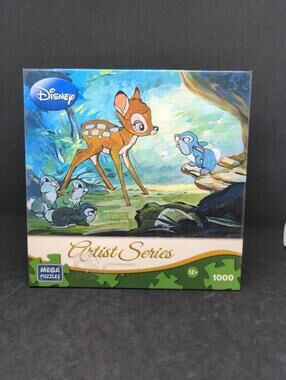 NEW  MEGA Puzzle Disney Bambi, "Hello Young Prince" Artist Series, 1000 Pcs.